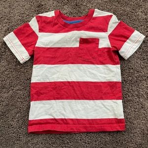 Red and white striped t-shirt